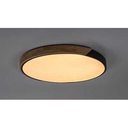 Rabalux - LED-kattovalaisin LED/42W/230V 3000/4000/6500K musta/tammi, halkaisija 61 cm