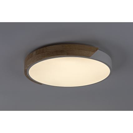 Rabalux - LED-kattovalaisin LED/40W/230V 3000/4000/6500K valkoinen/tammi, halkaisija 61 cm