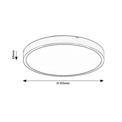 Rabalux - Himmennettävä kylpyhuoneen LED-kattovalaisin LED/24W/230V 3000-6000K IP44 halkaisija 35,5 cm valkoinen + kauko-ohjaus