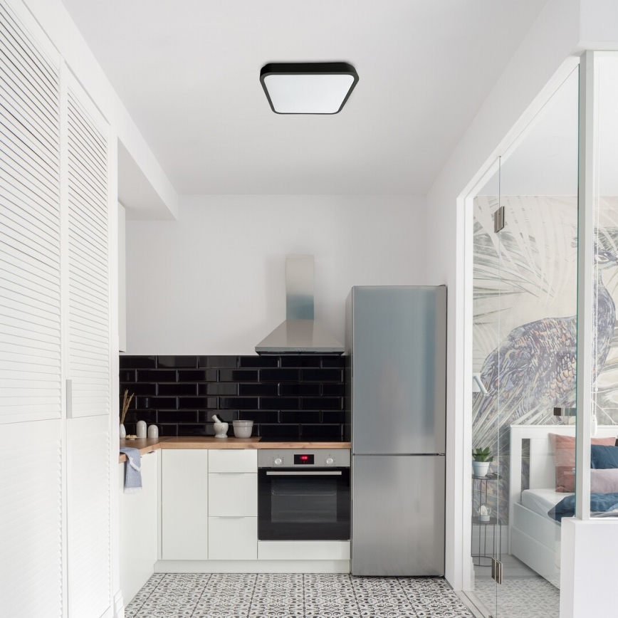 Rabalux - LED-kattovalaisin kylpyhuoneeseen LED/24W/230V 3000/4000/6000K IP44 29x29 cm musta