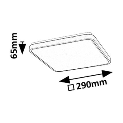 Rabalux - LED-kattovalaisin kylpyhuoneeseen LED/24W/230V 3000/4000/6000K IP44 29x29 cm musta