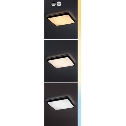 Rabalux - LED-kattovalaisin kylpyhuoneeseen LED/36W/230V 3000/4000/6000K IP44 42x42 cm musta