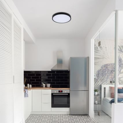 Rabalux - LED-kattovalaisin kylpyhuoneeseen LED/24W/230V 3000/4000/6000K IP44 halkaisija 35,5 cm musta