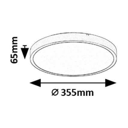 Rabalux - LED-kattovalaisin kylpyhuoneeseen LED/24W/230V 3000/4000/6000K IP44 halkaisija 35,5 cm musta