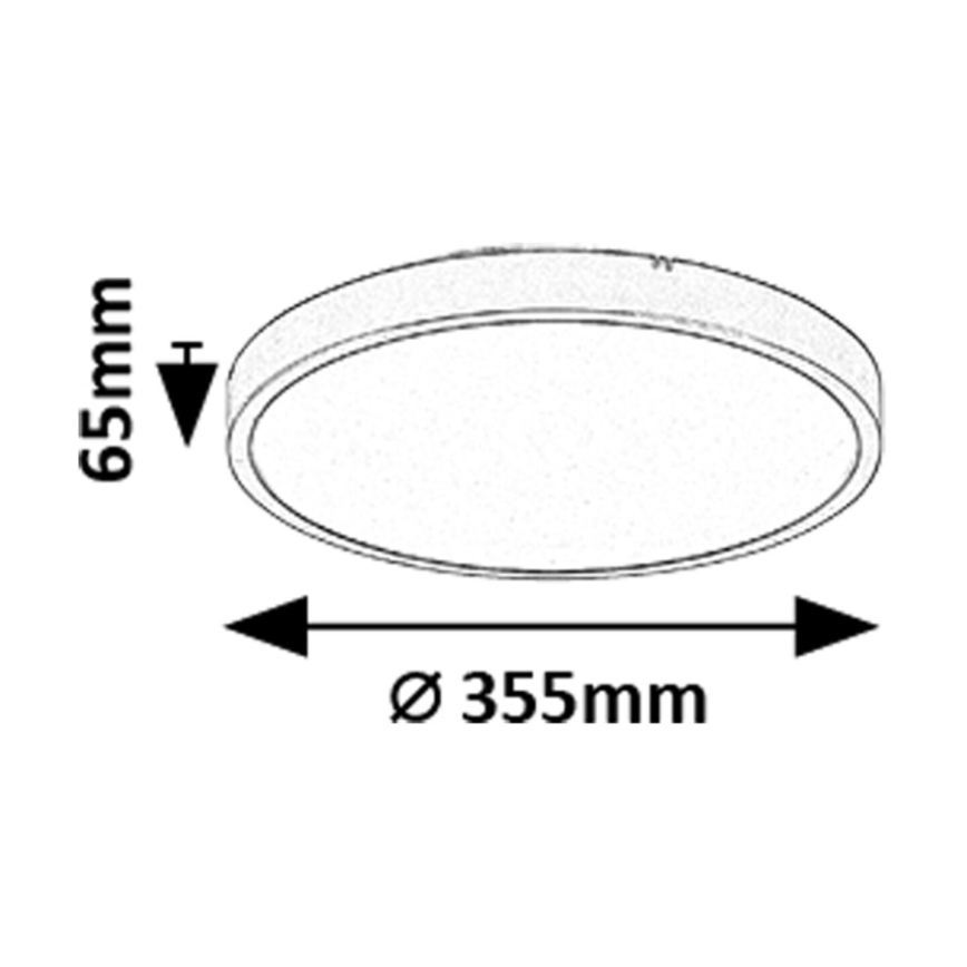 Rabalux - Himmennettävä kylpyhuoneen LED-kattovalaisin LED/24W/230V 3000-6000K IP44 halkaisija 35,5 cm musta + kauko-ohjaus
