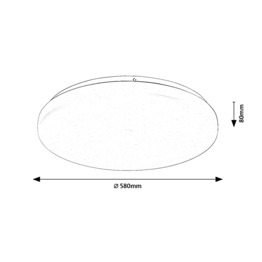 Rabalux - Himmennettävä LED-kattovalaisin LED/60W/230V 3000-6500K Ø 58 cm + kaukosäädin
