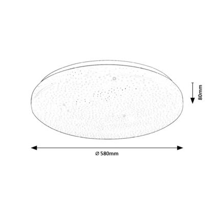 Rabalux - himmennettävä LED-kattovalaisin LED/60W/230V 3000-6500K halkaisija 58 cm + kaukosäädin