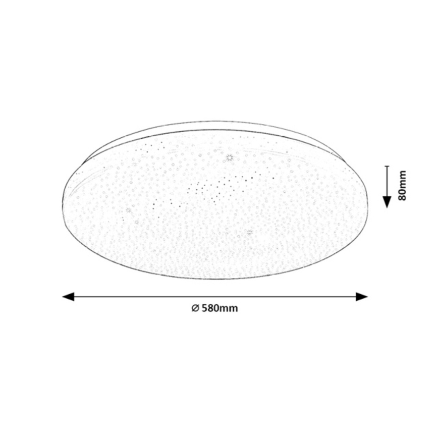 Rabalux - himmennettävä LED-kattovalaisin LED/60W/230V 3000-6500K halkaisija 58 cm + kaukosäädin