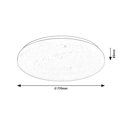 Rabalux - himmennettävä LED-kattovalaisin LED/80W/230V 3000-6500K halkaisija 77 cm + kaukosäädin