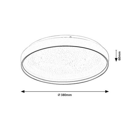 Rabalux - Himmennettävä LED-kattovalaisin LED/34W/230V 3000-6500K halkaisija 38 cm + kaukosäädin