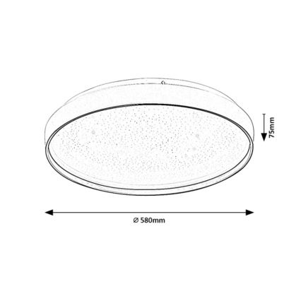 Rabalux - LED Himmennettävä kattovalaisin LED/60W/230V 3000-6500K halkaisija 58 cm + kaukosäädin