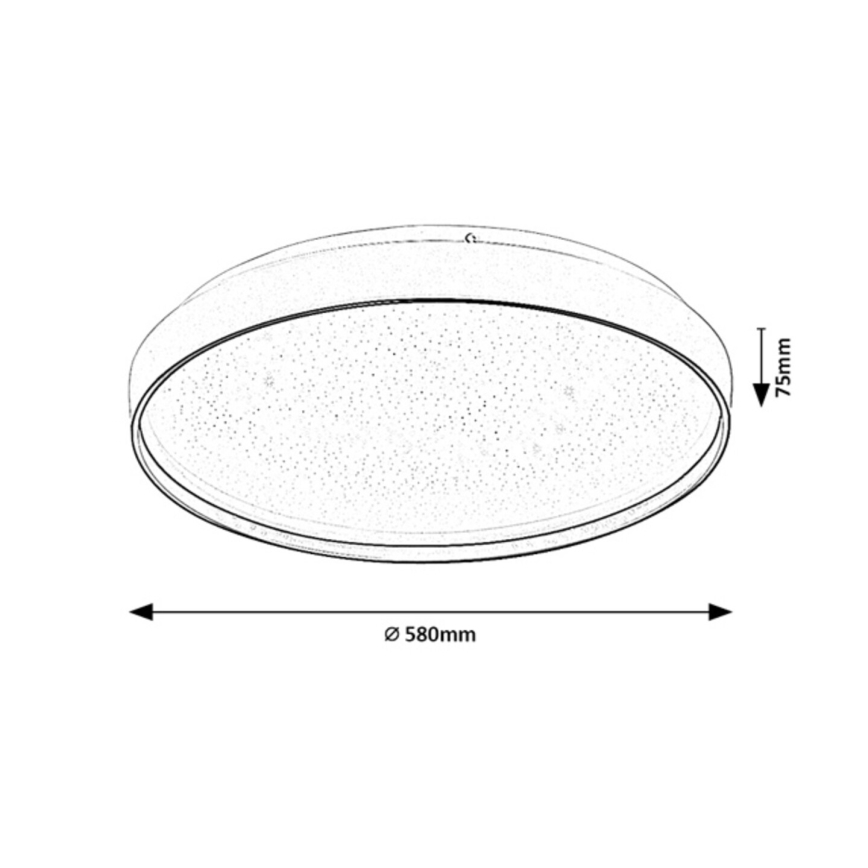 Rabalux - Himennettävä LED-kattovalaisin LED/60W/230V 3000-6500K Ø 58 cm + kaukosäädin