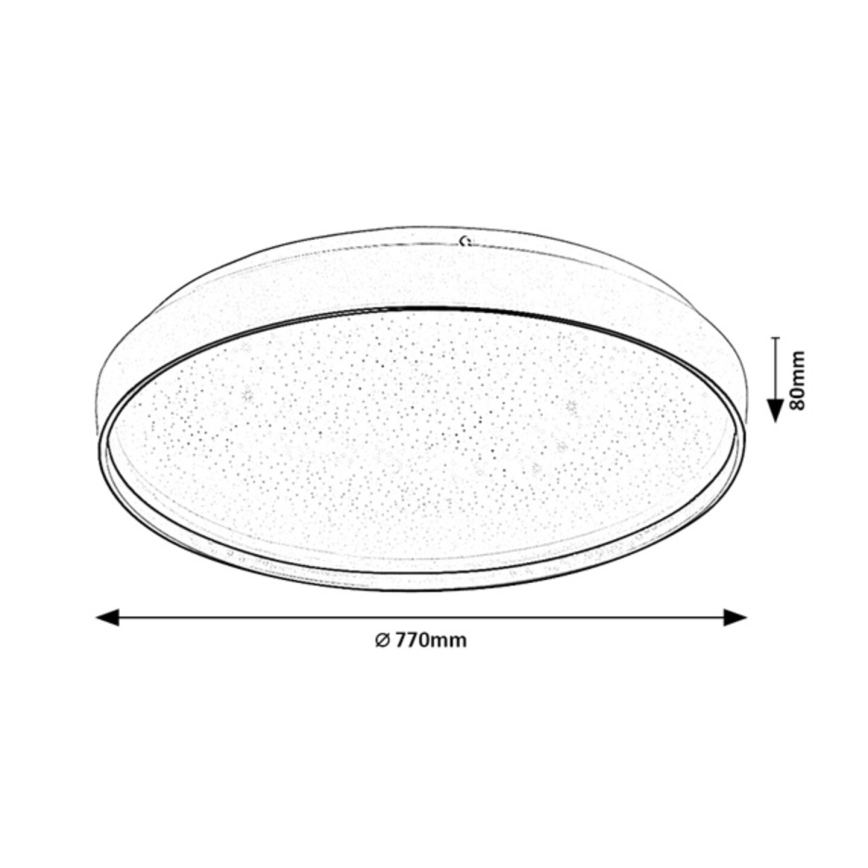 Rabalux - himmennettävä LED-kattovalaisin LED/80W/230V 3000-6500K halkaisija 77 cm + kaukosäädin