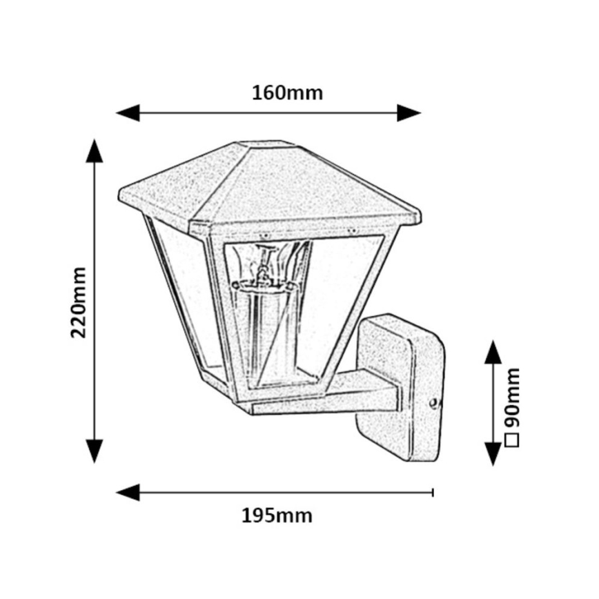 Rabalux - Ulkoseinävalaisin 1xE27/40W/230V IP44