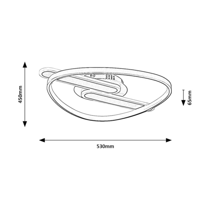 Rabalux - himmennettävä LED-kattovalaisin LED/60W/230V 3000-6000K 53x45 cm + kaukosäädin