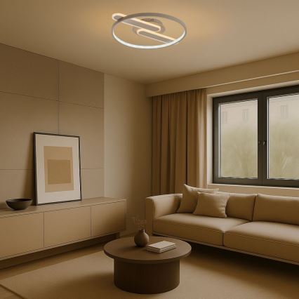 Rabalux - Himennettävä LED-kattovalaisin LED/55W/230V 3000-6000K 53x45 cm + kaukosäädin
