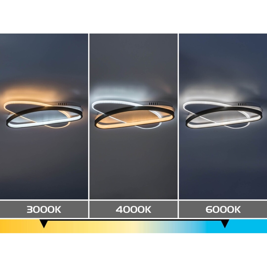 Rabalux - Himmennettävä LED-kattovalaisin LED/57W/230V 3000-6000K 45x30,5 cm + kaukosäädin