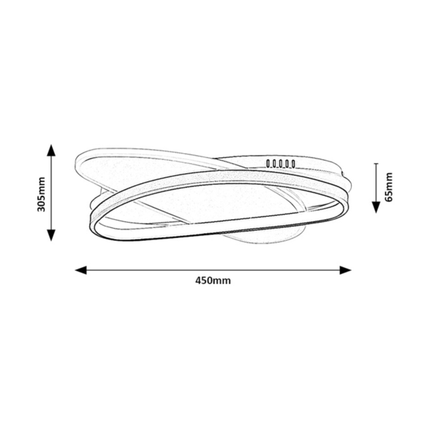 Rabalux - Himmennettävä LED-kattovalaisin LED/57W/230V 3000-6000K 45x30,5 cm + kaukosäädin