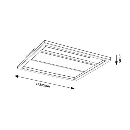 Rabalux - LED-kattovalaisin LED/24W/230V 33x33 cm