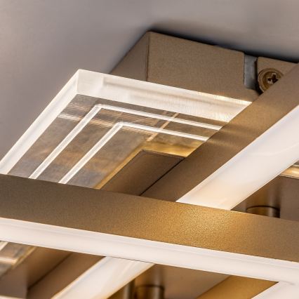 Rabalux - LED-kattovalaisin LED/40W/230V 3000K 50x50 cm kultainen