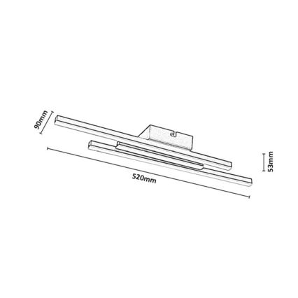 Rabalux - LED kattovalaisin LED/18W/230V 4000K musta