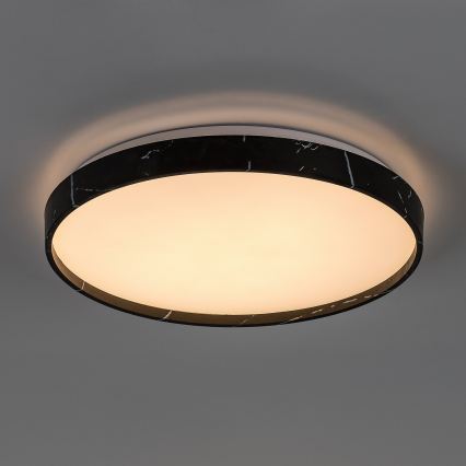 Rabalux - Himmennettävä LED-kattovalaisin LED/24W/230V 3000–6500 K halkaisija 38 cm musta + kaukosäädin