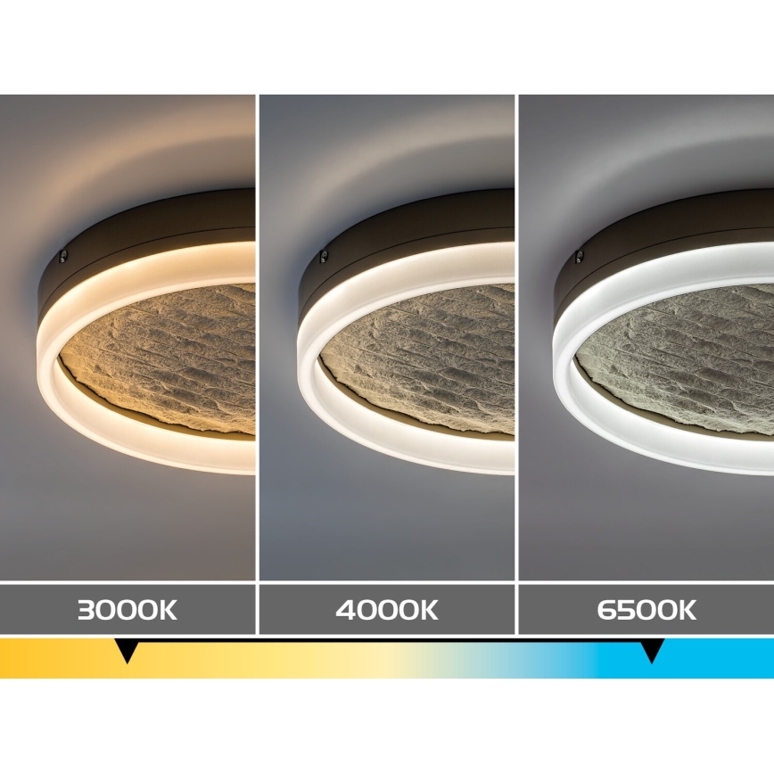 Rabalux - Himmennettävä kattovalaisin LED/24 W/230 V 3000–6500 K halkaisija 40 cm beige + kaukosäädin