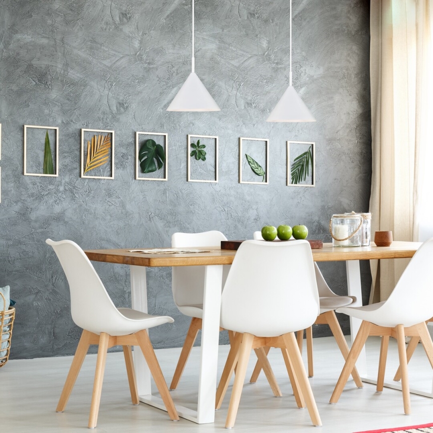 Rabalux 72008 - Ripustettava kattovalaisin johdolla 1xE27/40W/230V valkoinen