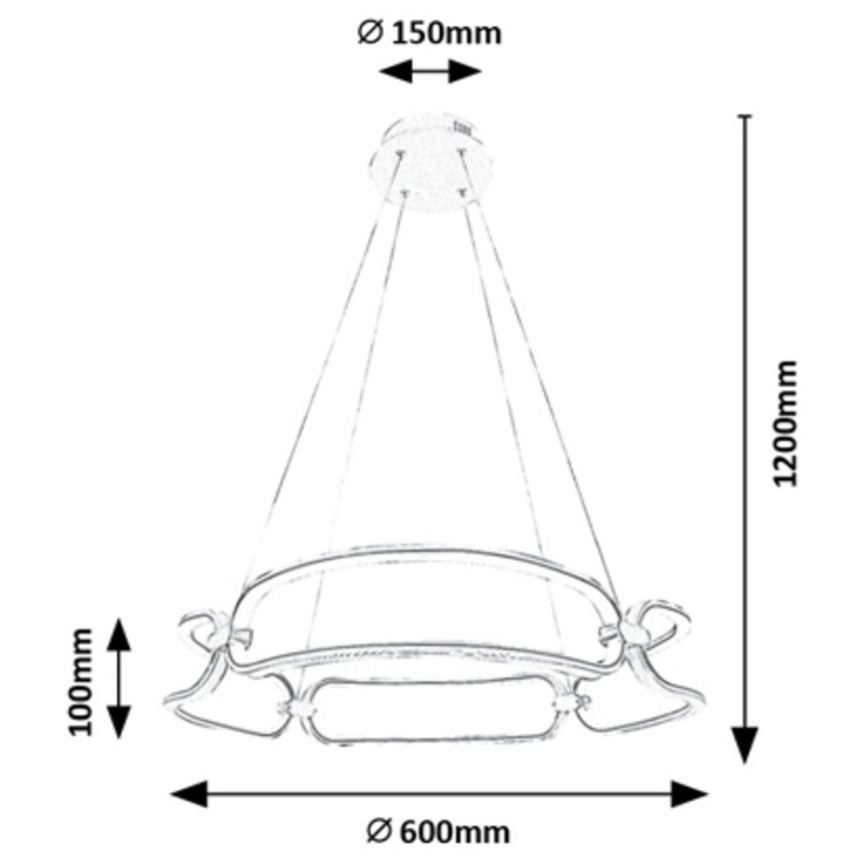 Rabalux - LED-riippuvalaisin johdolla LED/67W/230V 4000K