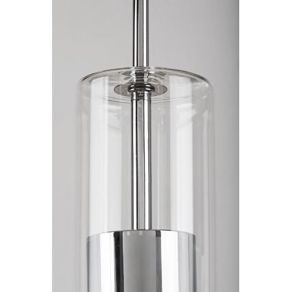 Rabalux - Kattokruunu johdossa 1xGU10/50W/230V läpinäkyvä/kiiltävä kromi