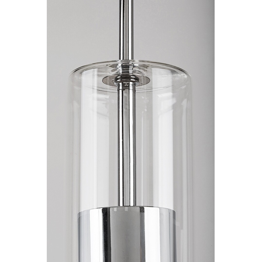 Rabalux - Kattokruunu johdossa 1xGU10/50W/230V läpinäkyvä/kiiltävä kromi