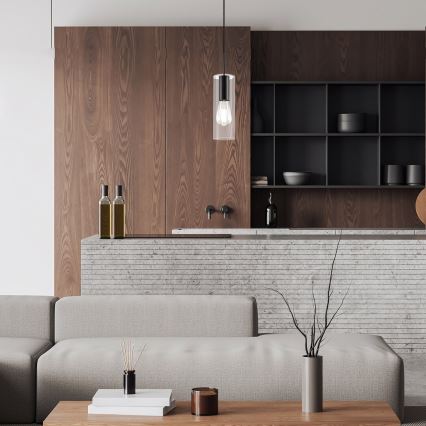 Rabalux - Kattokruunu johdossa 1xE27/40W/230V läpinäkyvä/kulta