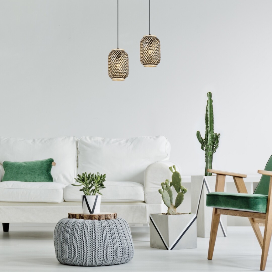 Rabalux - Ripustettava kattovalaisin 1xE27/40W/230V rottinki