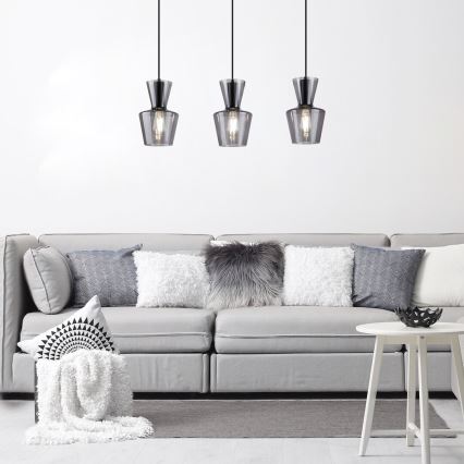 Rabalux - Kattokruunu johdossa 3xE27/60W/230V