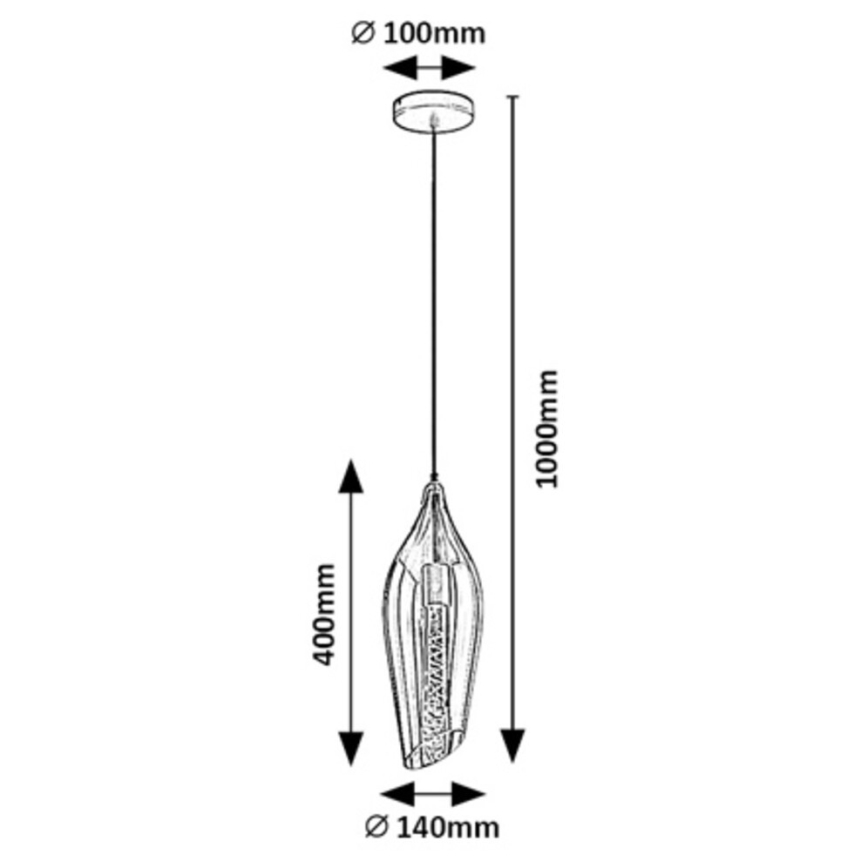 Rabalux - Kattokruunu johdossa 1xE27/60W/230V