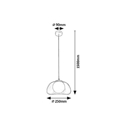 Rabalux - Kattokruunu johdossa 1xG9/5W/230V savuinen