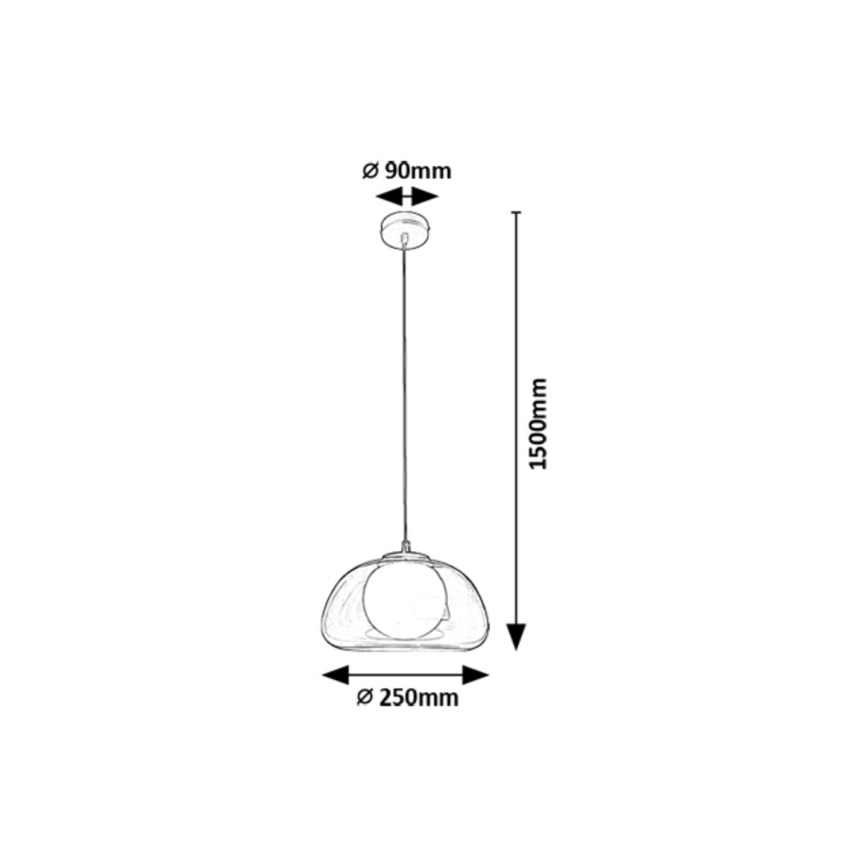 Rabalux - Kattokruunu johdossa 1xG9/5W/230V savuinen