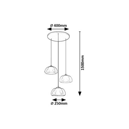 Rabalux - Kattokruunu johdossa 3xG9/5W/230V