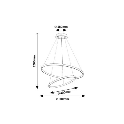 Rabalux - himmennettävä LED-riippuvalaisin vaijerilla LED/75W/230V 3000-6500K + kaukosäädin