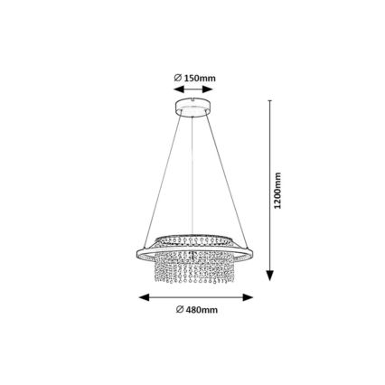 Rabalux - LED-riippuvalaisin vaijerilla LED/40W/230V 3000/3500/4000K