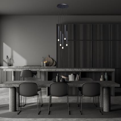 Rabalux - Kattokruunu johdossa 5xG9/5W/230V musta