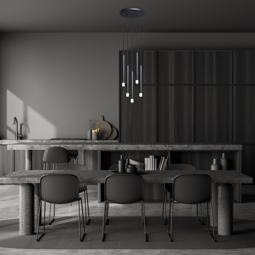 Rabalux - Kattokruunu johdossa 5xG9/5W/230V musta