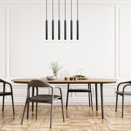 Rabalux - Kattokruunu johdossa 6xG9/5W/230V musta