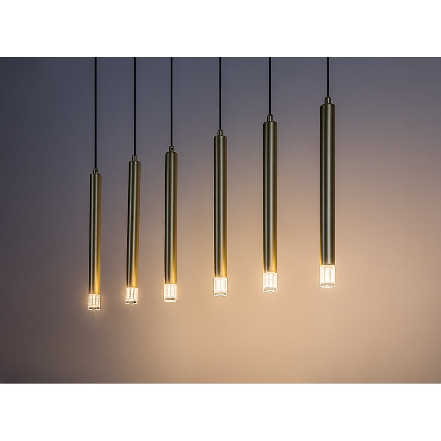 Rabalux - Kattokruunu johdossa 6xG9/5W/230V kulta