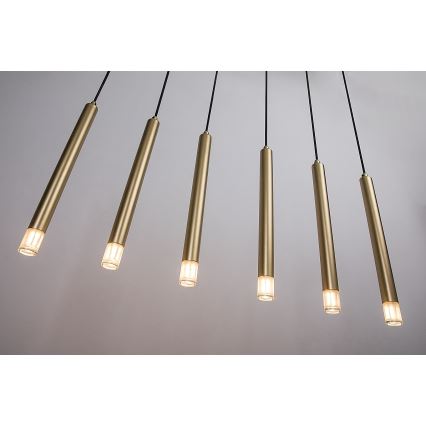 Rabalux - Kattokruunu johdossa 6xG9/5W/230V kulta