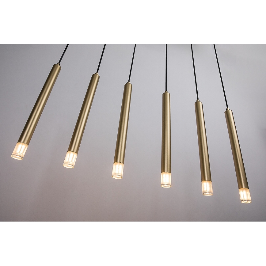 Rabalux - Kattokruunu johdossa 6xG9/5W/230V kulta