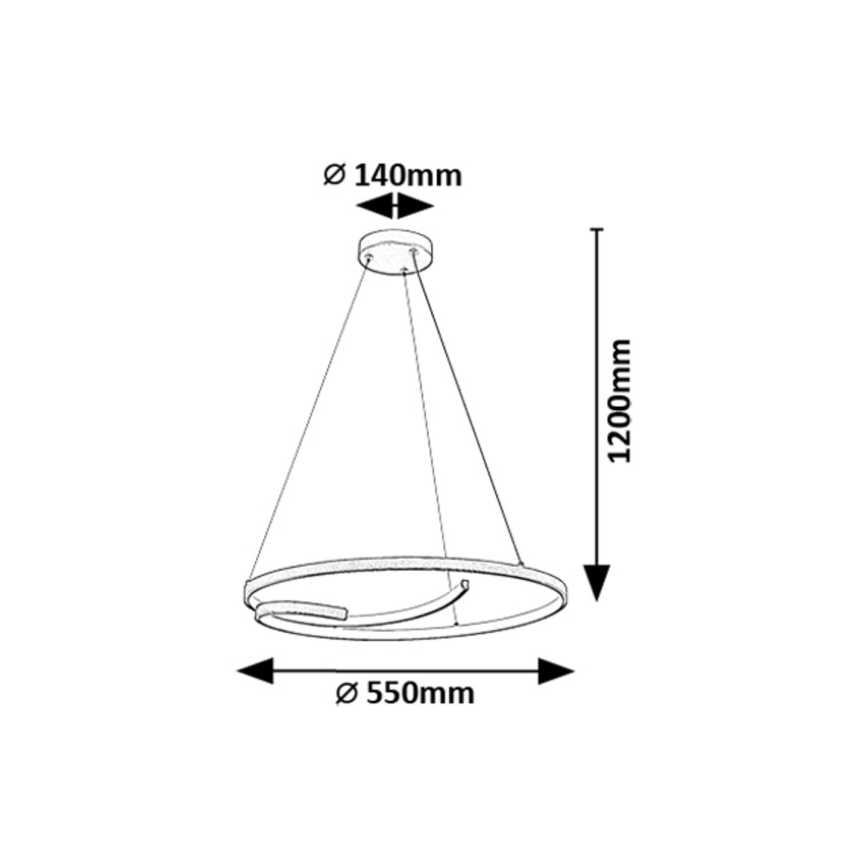 Rabalux - LED-kattokruunu johdossa LED/40W/230V 4000K