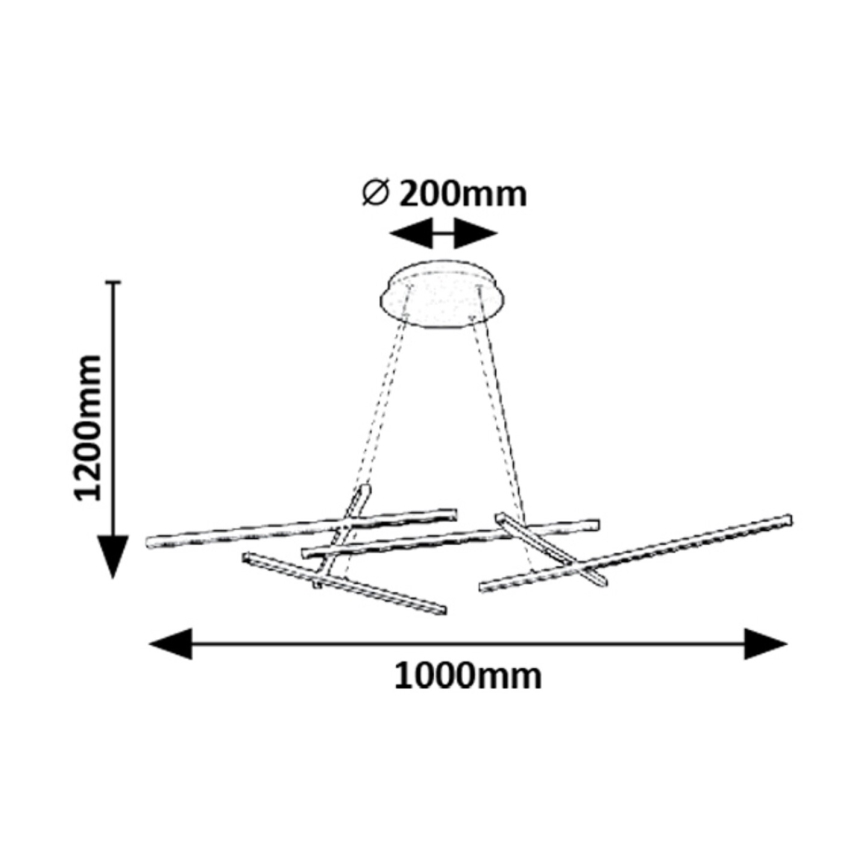 Rabalux - Himmennettävä LED-kattokruunu johdossa LED/40W/230V 3000-6500K + kauko-ohjaus