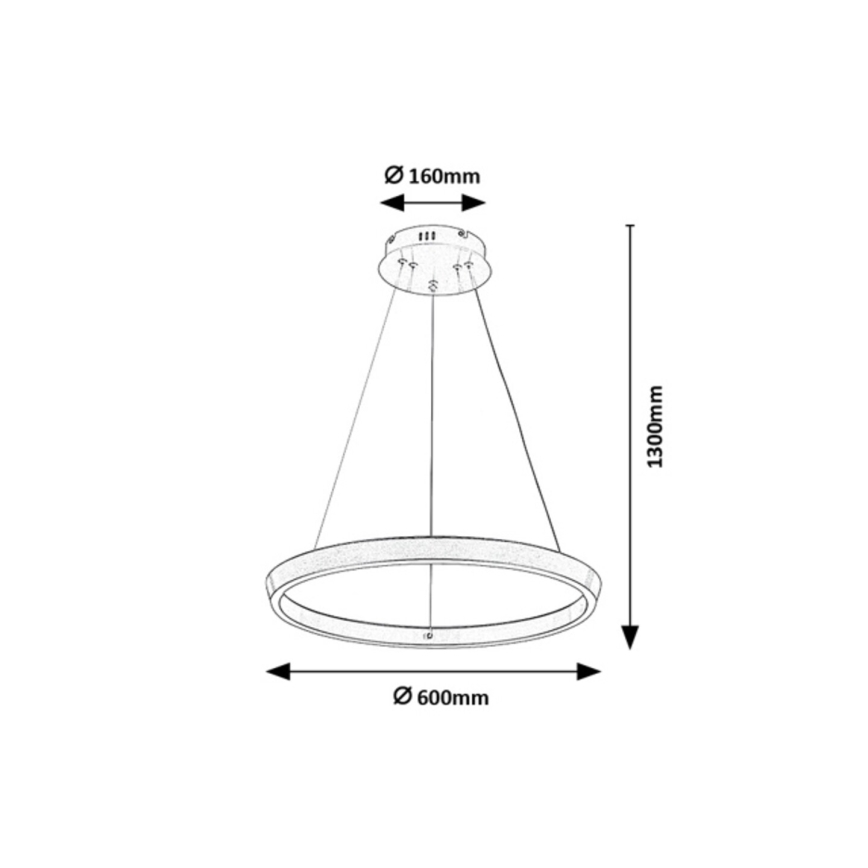 Rabalux - himmennettävä LED-riippuvalaisin vaijerilla LED/70W/230V 3000-6500K + kaukosäädin