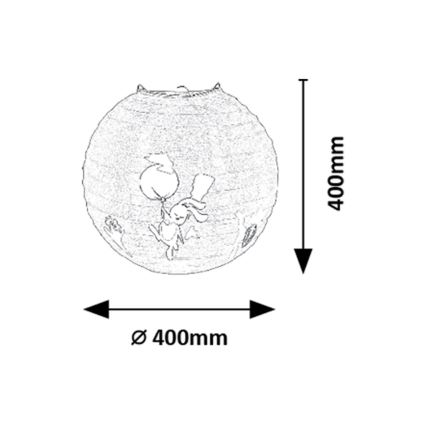 Rabalux - Lasten lampunvarjostin kattokruunulle max. 40W halkaisija 40 cm